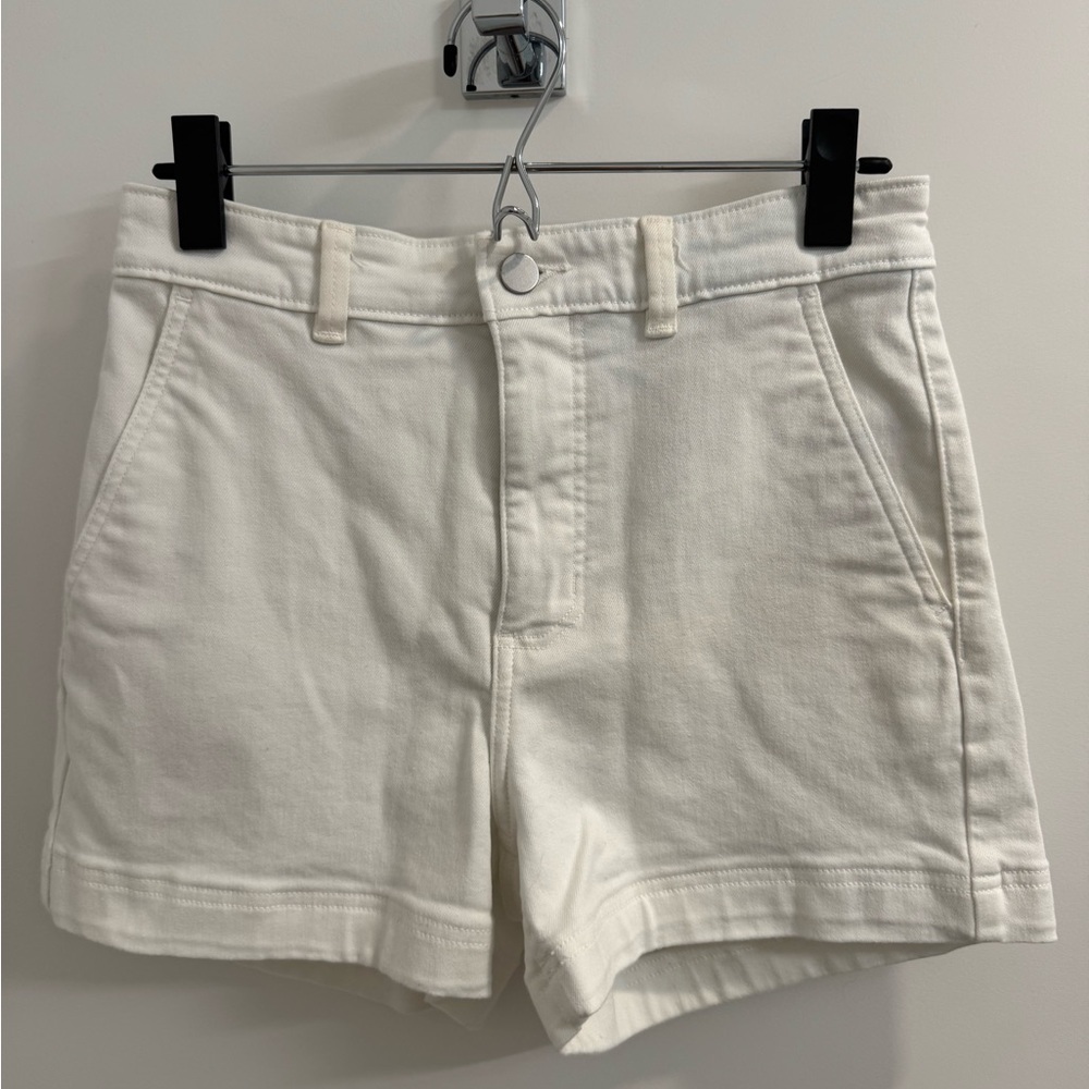 Everlane White Jean/cotton twill Shorts size 4